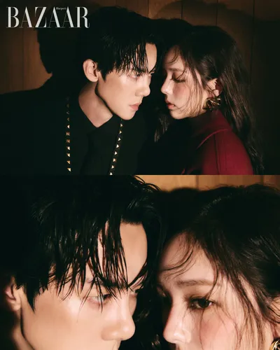 어둑한 저녁, 조명 아래 선 유연석과 채수빈